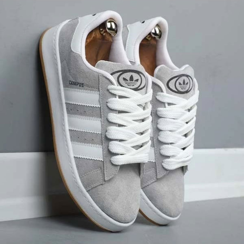 کفش ورزشی مردانه طوسی روشن مدل Adidas Campus