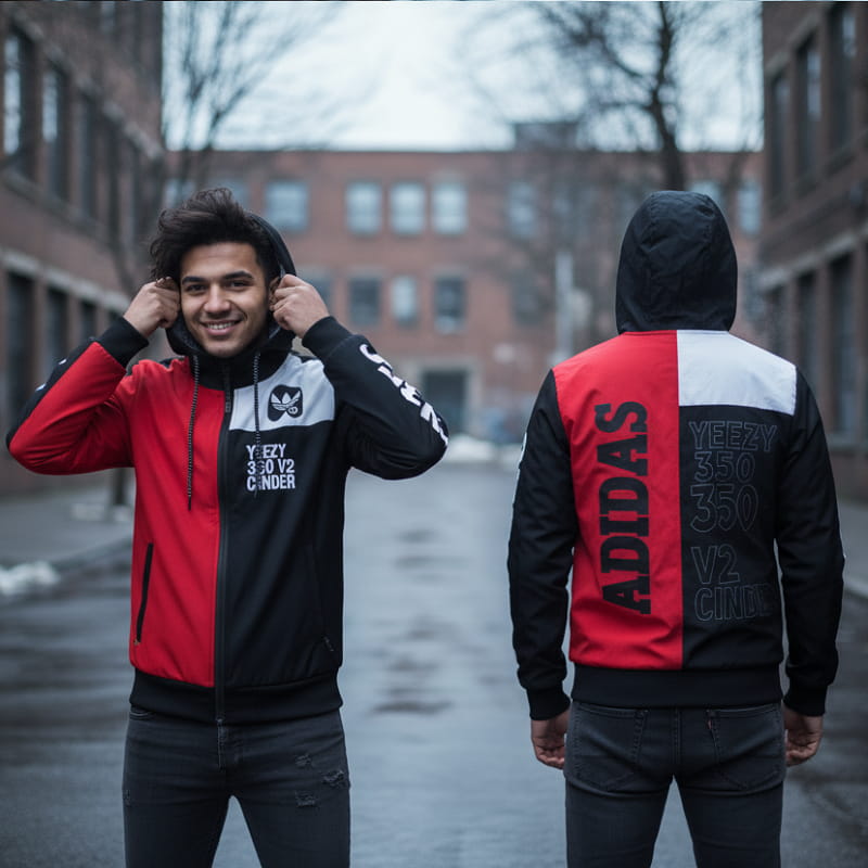 کاپشن مردانه قرمز مدل Adidas Yeezy
