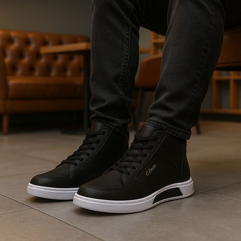 نیم بوت بندی مردانه clarks-مشکی