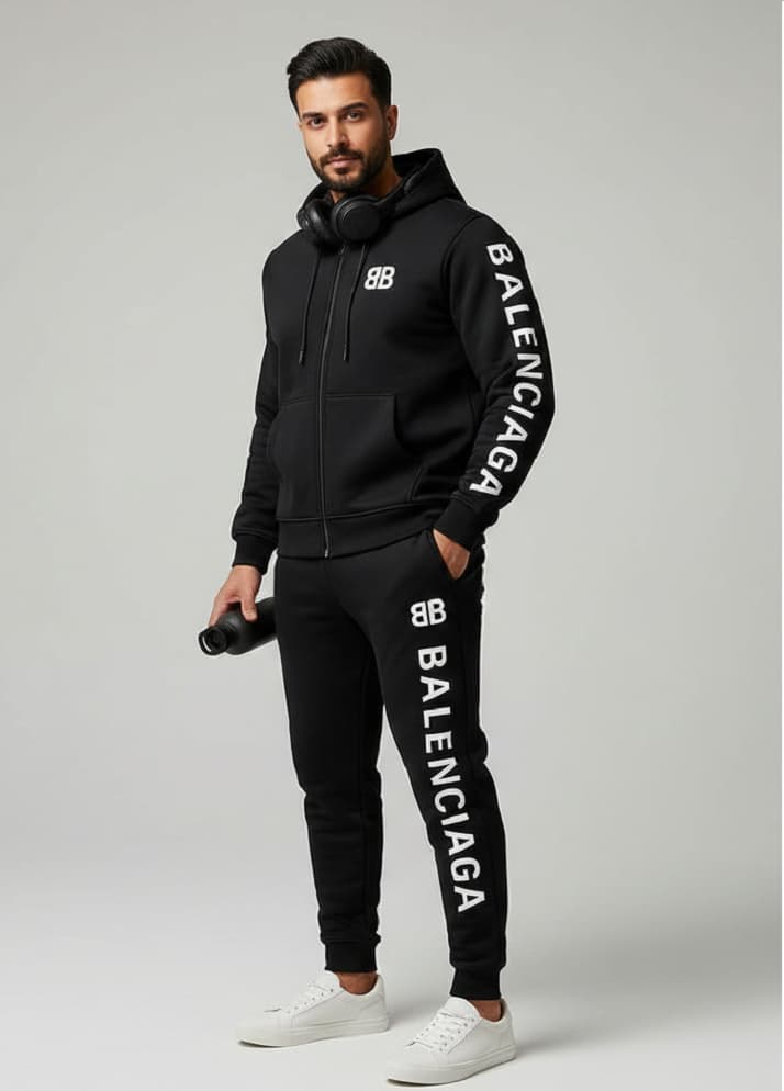 ست سوییشرت شلوار مردانه بالنسیاگا مدل Hami-مشکی