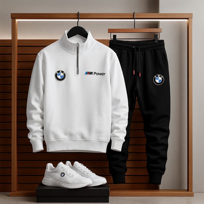 ست دورس و شلوارbmw مردانه طرح Mpower